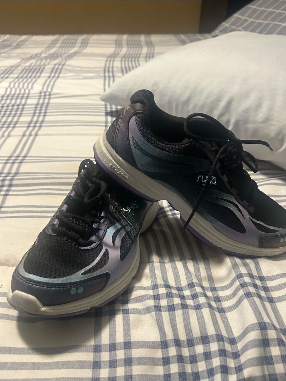 Ryka Women's Black and Purple Athletic Sneakers